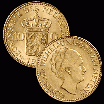 10 Gulden goud 1925 b